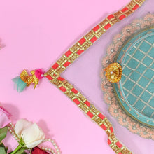Load image into Gallery viewer, Bedazzle Blue Thali Cover
