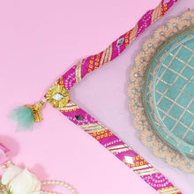Load image into Gallery viewer, Pastel Mint Jaipuri Thali Cover
