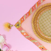 Load image into Gallery viewer, Pastel Yellow Jaipuri Thali Cover
