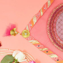 Load image into Gallery viewer, Pastel Rani Jaipuri Thali Cover
