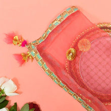 Load image into Gallery viewer, Pretty Peach Thali Cover
