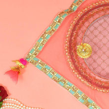 Load image into Gallery viewer, Pretty Peach Thali Cover
