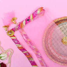 Load image into Gallery viewer, Pastel Pink Jaipuri Thali Cover

