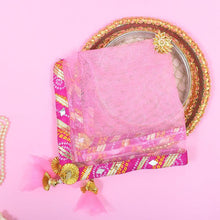 Load image into Gallery viewer, Pastel Pink Jaipuri Thali Cover
