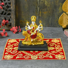 Load image into Gallery viewer, Golden Embroidery Chowki Cover

