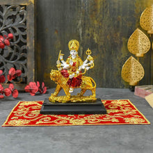 Load image into Gallery viewer, Golden Embroidery Chowki Cover

