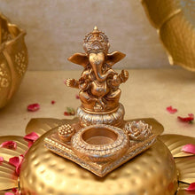 Load image into Gallery viewer, Atharv Ganesha T-light &amp; Incense Holder

