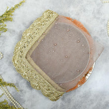 Load image into Gallery viewer, Lilac Gray Beaded Thali Cover
