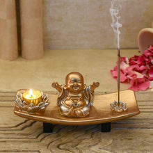 Load image into Gallery viewer, Joyful Baby Monk T-light &amp; Incense Holder
