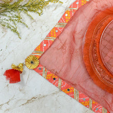 Load image into Gallery viewer, Scarlet Red &amp; Peach Thali Cover
