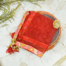 Load image into Gallery viewer, Scarlet Red &amp; Peach Thali Cover

