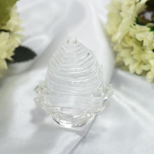 Load image into Gallery viewer, Lotus Crystal Sumeru Shree Yantra
