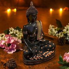 Load image into Gallery viewer, Black Buddha Statue with Mosaic Design
