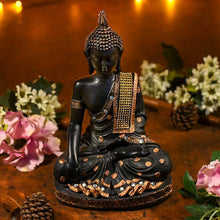 Load image into Gallery viewer, Black Buddha Statue with Mosaic Design
