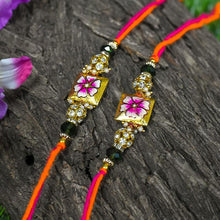 Load image into Gallery viewer, Stunning Hand-Painted Fancy Rakhi Set of 2
