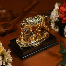 Load image into Gallery viewer, Auspicious Golden Kamdhenu with Calf Statue
