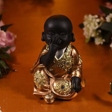 Load image into Gallery viewer, Sitting Baby Monk Figurine In Laughing Pose
