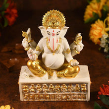 Load image into Gallery viewer, Sitting Ganesha With Zodiac Sign On Stand
