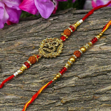 Load image into Gallery viewer, Fancy Rudraksha &amp; OM Rakhi (Set of 2)
