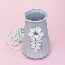 Load image into Gallery viewer, Dual Tone Purple White Flower Vase
