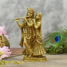 Load image into Gallery viewer, Empowering Brass Radha Krishna Idol/Murti
