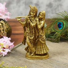 Load image into Gallery viewer, Empowering Brass Radha Krishna Idol/Murti
