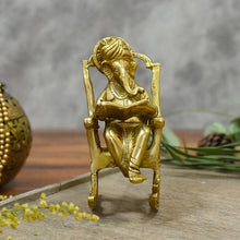 Load image into Gallery viewer, Stylish Brass Rocking Chair Ganesha
