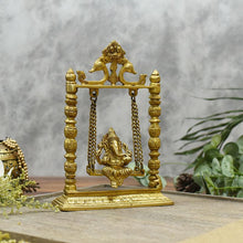 Load image into Gallery viewer, Brass Swinging Ganesha Idol/Murti
