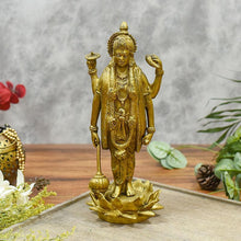 Load image into Gallery viewer, Standing Brass Lord Vishnu Idol/Murti
