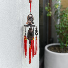 Load image into Gallery viewer, Feng Shui Traditional Dragon Bell Coins Laughing Buddha Wind Chime
