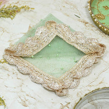 Load image into Gallery viewer, Graceful Green Beaded Thali Cover
