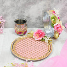 Load image into Gallery viewer, Pretty Dahlia Karwa Chauth Thali Set
