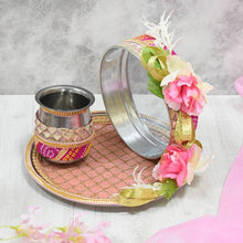 Load image into Gallery viewer, Pretty Dahlia Karwa Chauth Thali Set
