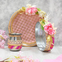 Load image into Gallery viewer, Pretty Dahlia Karwa Chauth Thali Set
