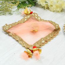 Load image into Gallery viewer, Ravishing Peach &amp; Golden Thali Cover
