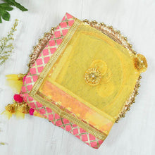 Load image into Gallery viewer, Dazzling Yellow and Pink Thali Cover
