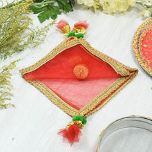 Load image into Gallery viewer, Exquisite Red Thali Cover
