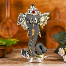 Load image into Gallery viewer, Matte Grey And Silver Ganesha Head

