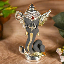 Load image into Gallery viewer, Matte Grey And Silver Ganesha Head
