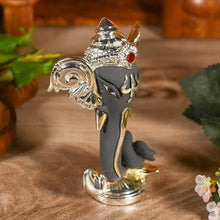 Load image into Gallery viewer, Matte Grey And Silver Ganesha Head
