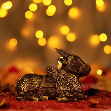 Load image into Gallery viewer, Meditative Brass Nandi Bull

