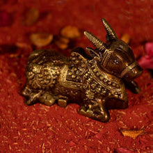 Load image into Gallery viewer, Meditative Brass Nandi Bull
