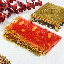 Load image into Gallery viewer, Chowki Cover With Golden Sequence Beads
