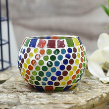 Load image into Gallery viewer, Gorgeous Handcrafted Colorful Mosaic T-light Holder
