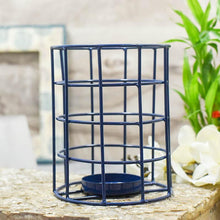 Load image into Gallery viewer, Blue Caged Single T-light Holder
