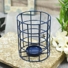 Load image into Gallery viewer, Blue Caged Single T-light Holder
