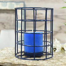 Load image into Gallery viewer, Blue Caged Single T-light Holder
