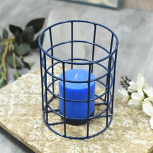 Load image into Gallery viewer, Blue Caged Single T-light Holder
