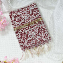 Load image into Gallery viewer, Beautiful Floral Pattern Kota Check Dupatta
