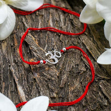 Load image into Gallery viewer, Auspicious OM Silver Rakhi
